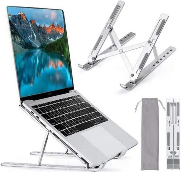 Suporte de alumínio para laptop dobrável para tablet PC para Samsung Tab Huawei Xiaomi Apple ipad MacBook Notebook portátil Processo CNC Acessórios de computador de alta qualidade