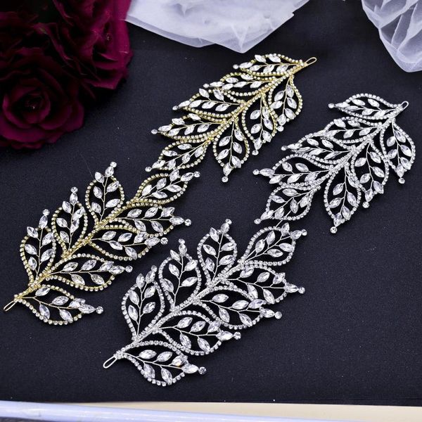 Grampos de cabelo de luxo nupcial tiaras senhoras casamento coroa coroas para noivas acessórios banda de metal cristal tiara