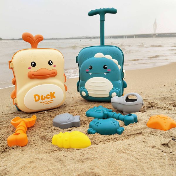 Песчаная игра вода Fun Kids Beach Toys Baby Soundbox Kit Summer Accessories Tools Tool Toy для 230615