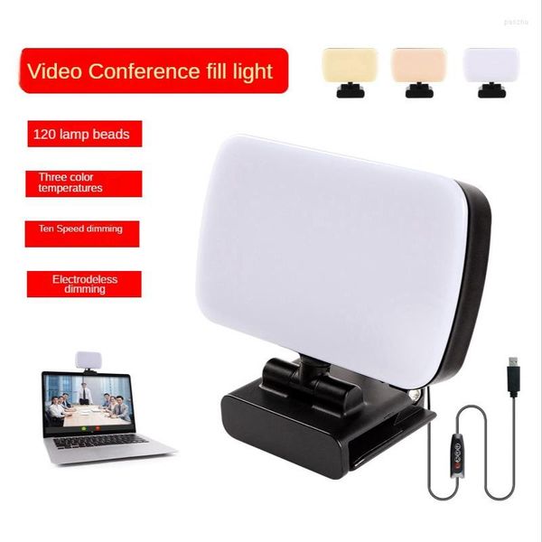 Flash Heads Mini Video Light Conference Webcam Lamp Selfie Регулируемая портативная светодиод