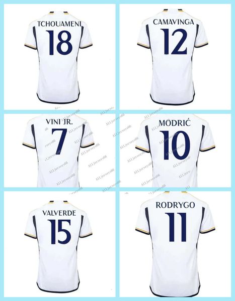 23/24 версия игрока Camavinga Rodrygo Soccer Jersey 2023 Bellingham Vini Jr Modric Shirt