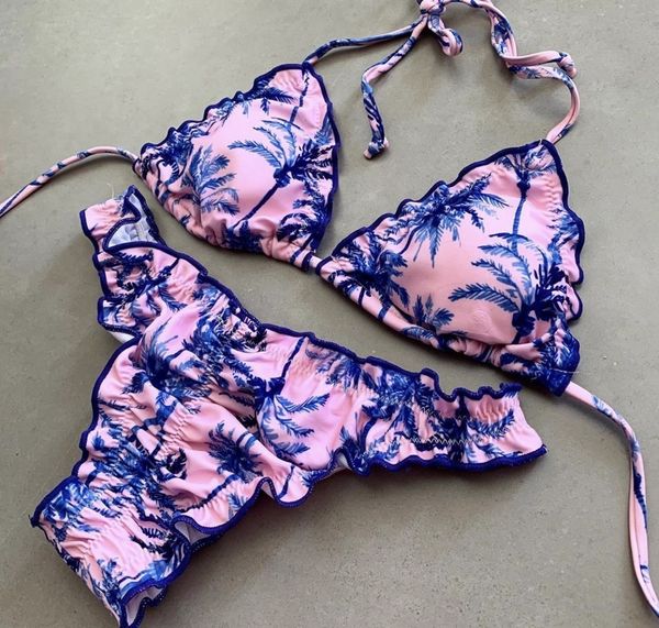 Bikini Set Bandage Broken Flower Bikini Costume da bagno donna Split Costume da bagno Estate Costumi da bagno sexy Push Up Bikini Costumi da bagno Donna 230614