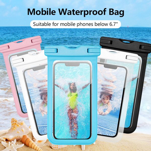 Bolsa protetora universal à prova d'água para celular, bolsa protetora para natação para iphone 14 13 12 11 pro max mini samsung huawei xiaomi 6.7