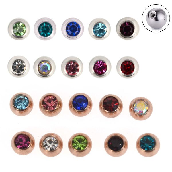 Labret Gioielli per piercing al labbro 50Pcs 16G14G 35mm Attacchi di ricambio in acciaio Anelli Palline Piercing al capezzolo Anello al naso Sopracciglio Vite 230614