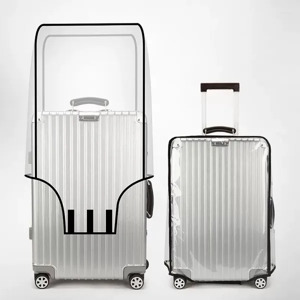 Depolama Çantaları 1 PCS PVC Şeffaf Bagaj Koruyucusu Kapak Su geçirmez valiz katlanabilir ev açık hava seyahat aksesuarları
