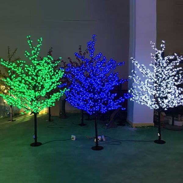 3M 9.85Ft Altezza Albero di Natale in fiore di ciliegio artificiale Luce 1152pcs Lampadine a LED 110/220VAC Decorazione da giardino antipioggia 2 pezzi