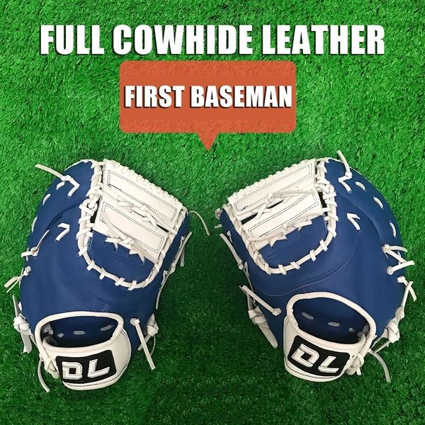 Luvas esportivas Luva de beisebol de 13 polegadas Batting Full Cowhide Leather First baseman Combat Power For Young Men Adults Left Handed Handed softball 230614