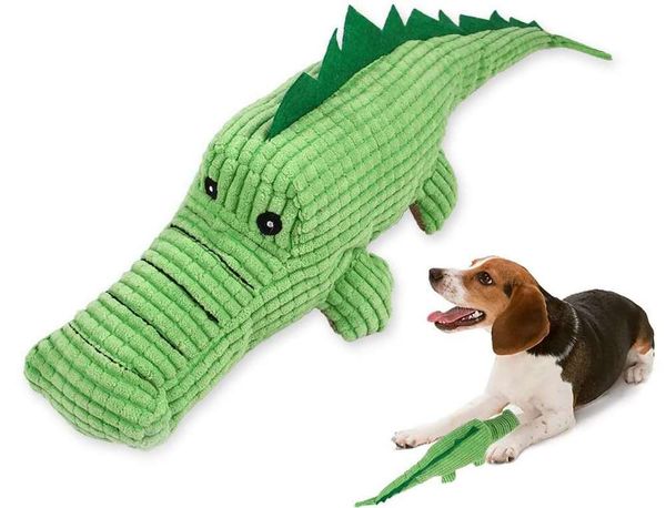 Brinquedo para cães Teddy Golden Retriever Cachorro Molar Crocodilo Forma Pelúcia Brinquedos Vocais Forma Fofo Resistente ao Desgaste Brinquedos Resistentes a Mordidas