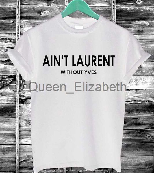 Damen-T-Shirt Großhandel - 2016 Sommer-Frauen-T-Shirt AIN'T Letters Print Baumwolle Lässiges lustiges T-Shirt Schwarz Weiß Kurzarm Schlankes sexy T-Shirt F4203-66 J230615