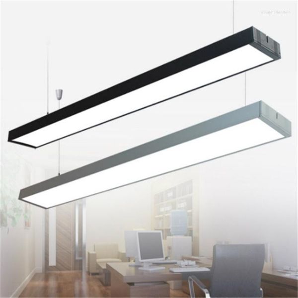 Lampade a sospensione Lampadario da ufficio a LED ultrasottile da 1,2 m di lunghezza Barra creativa minimalista può essere montata sul soffitto