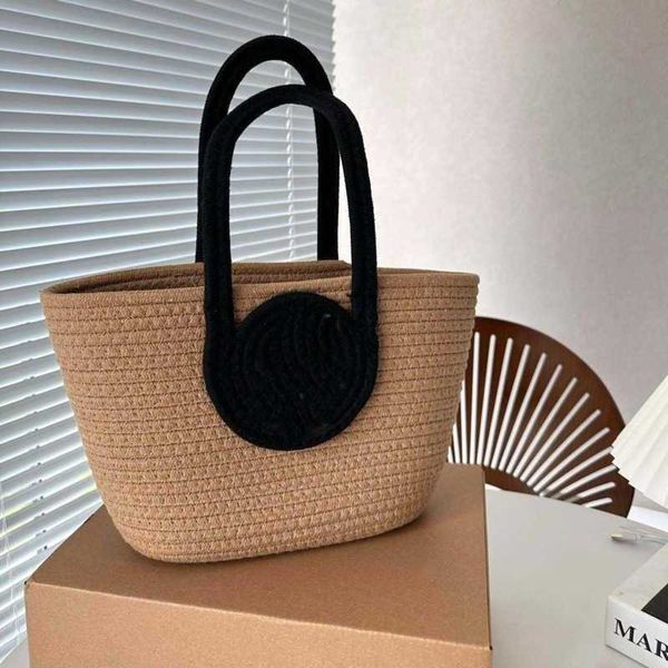 New Arrival Handmade Raffia Tote Bag Woven Beach Bag Famous Brand Shopping BagsWomen Y Versatile Designer Totes luxos Bolsas Carteiras 230506