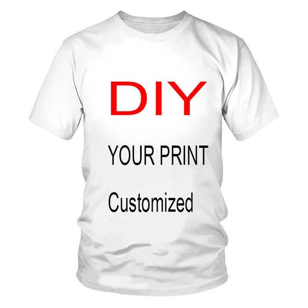 Damen T-Shirt 3D-Druck T-Shirt Privates individuelles Bild Kostenloses Design Kurzarm Stoff Sport Atmungsaktiv Leicht Herren Damen Kinder
