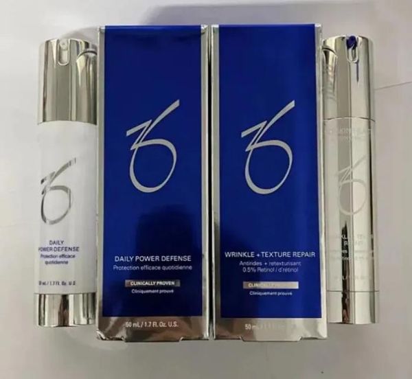 Großhandel Skin Health Daily Power Defense 50 ml Texturreparaturcreme 1,7 Unzen Hautpflege Gesichtsserum Blaue Flasche Lotion Kosmetik Schneller kostenloser Versand Hautpflege