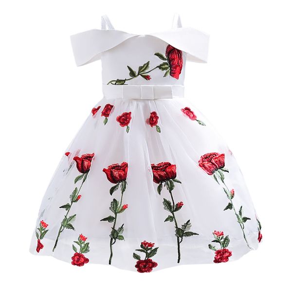 Vestidos para meninas Vestidos para meninas com flores Vestido de casamento para meninas Flor rosa arco branco preto curto festa à noite cerimonial verão princesa 230615