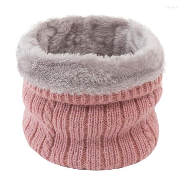 Sciarpe 2023 Inverno Caldo Peluche Sciarpa Anello Donna Uomo Rosa Silenziatori Spessi Elastico All'aperto Equitazione Collare Collo Lavorato A Maglia Unisex