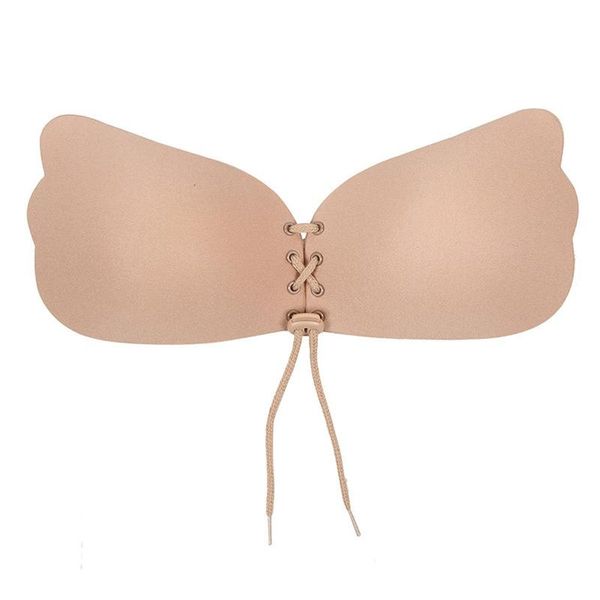 2021 frauen Unsichtbare Bh Nubra Schmetterling Flügel Push-up Shaper Nahtlose Trägerlosen Rückenfreien Selbst Klebe Stick Auf 4 Farbe