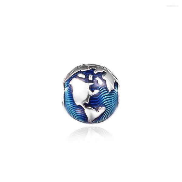 Свободные драгоценные камни Blue Globe Clip Charm Charms для украшения ювелирных изделий