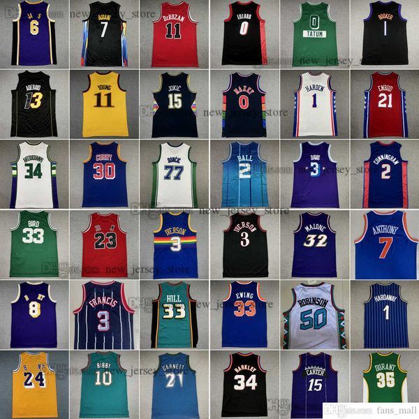 Mitchell e Ness Basketball Jersey 5 Kevin 34 Paul Garnett Pierce 1 Tyrone 2 Larry Msy Johnson Alonzo Scottie Mourning Pippen 91 Dennis 33