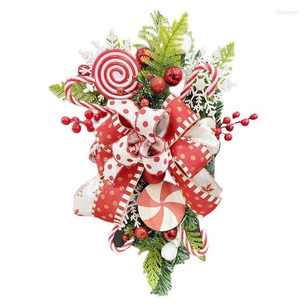 Ghirlanda di secchio di fiori decorativi per la porta d'ingresso Primavera fattoria Inverno a tema Fiocco da appendere Decorazioni per feste di Natale