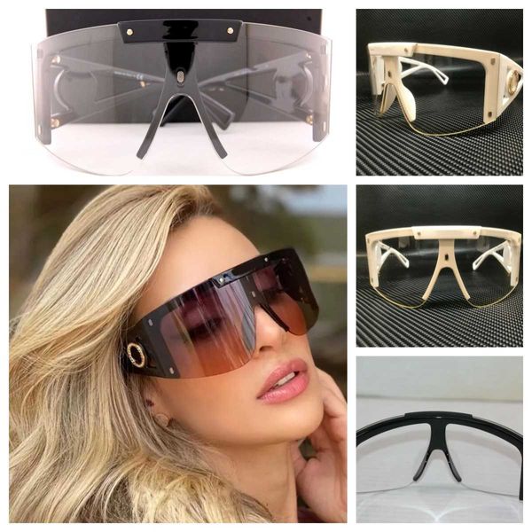 Damen-Sonnenbrille, Designer-Mode-Sonnenbrille, UV-Schutz, große Verbindungslinse, rahmenlos, hochwertig, polarisiert, Occhiali Da Sole im Großhandel