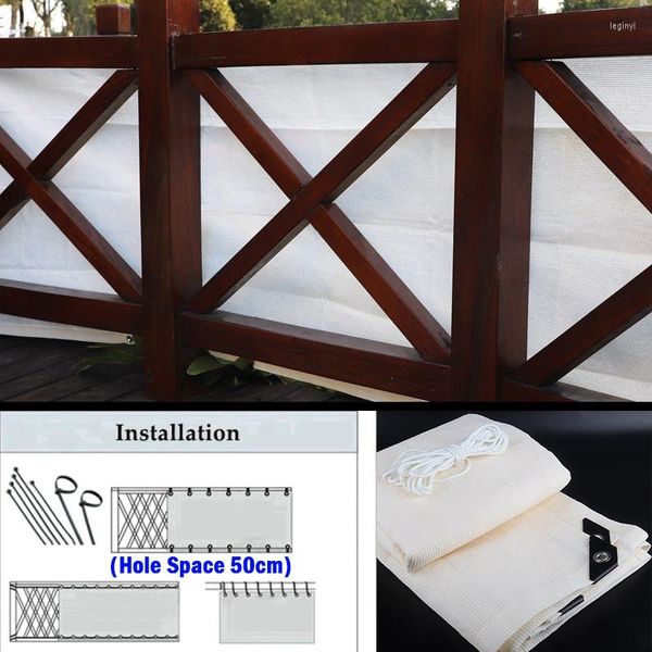 Sombra PEAD leitoso Varanda Rede de proteção solar Cobertura de tela de privacidade Plantas de jardim Abrigo Proteção contra vento Terraço Redes de segurança