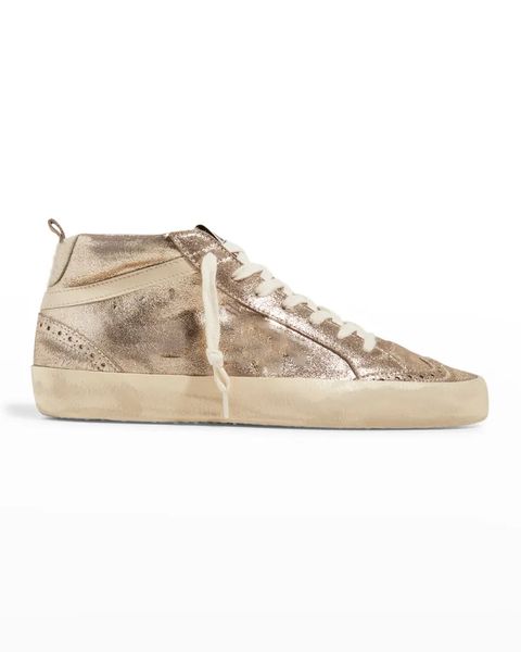 Goldens Goose 10A Italien Golden Mid Star High Top Shoes Mode Sneakers Klassiker weiß do alter schmutziger Designer Mann Frauen Schuh Schwarzgold Glitzer