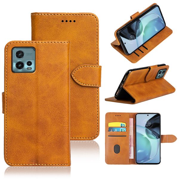 Leder-Handyhülle für Motorola Moto G Stylus Power Play G84 G54 G14 G30 G20 G10 Lenovo K13 Pro Note G50 G60 G40 Fusion Flip Cover Brieftasche Handyhüllen mit Kartenhalter