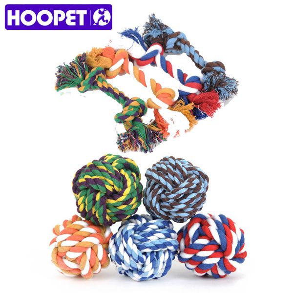 HOOPET New Pets Rope Ball Toys Bite Colorful Dog Interactive Denti Clean Wool 9 Size Pet Puppy Chew