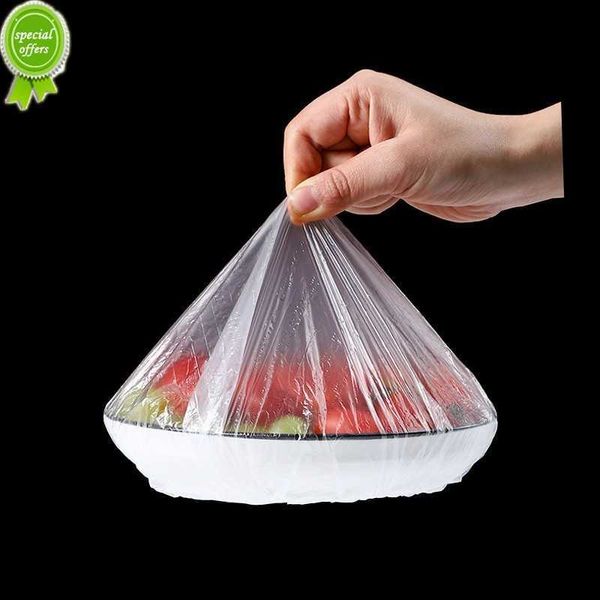 Novo 100pcs Descartável PE Capa Elástica Fresh-keeping Frigorífico Alimentos Anti-sabor Fresh-keeping Película para Cozinha Comida Fresca Selada