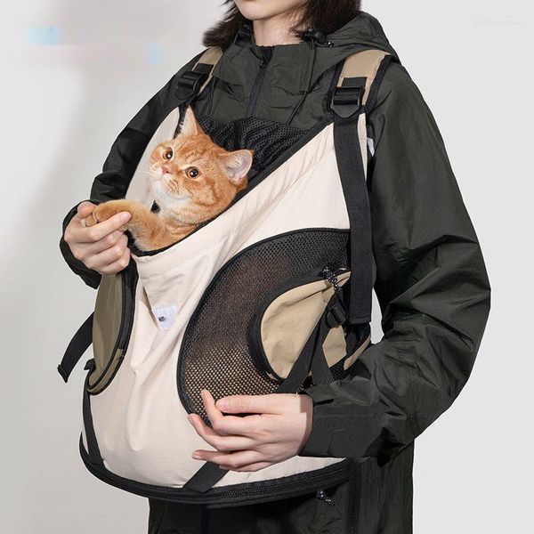 Кошачьи перевозчики собачья рюкзак Регулируемая переноска мешков для маленьких собак кошки передний грудь