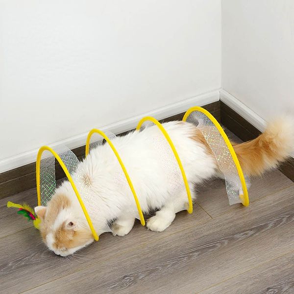 Игрушка для кошек складные домашние игрушки мыши Bell Stretch Complapsible Tunnel Pet Product