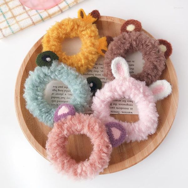 Accessori per capelli Bambini Cute Candy Nylon Animal Cartoon Orecchie Fasce elastiche Ragazze Sweet Scrunchies Gomma Kids