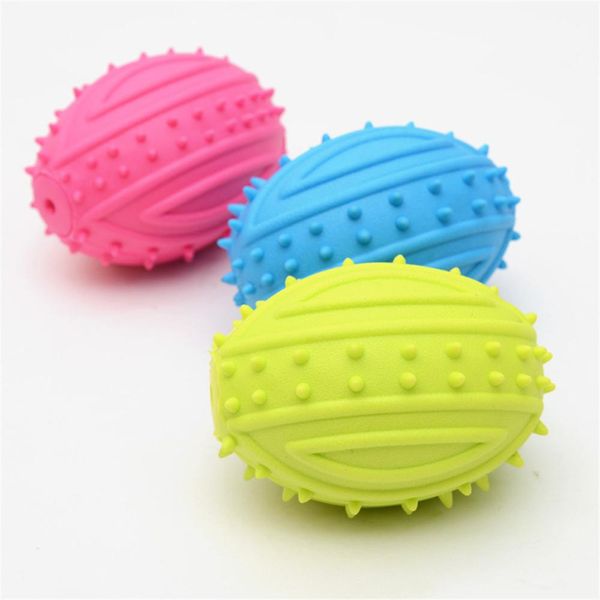 Fashion Pet Supply 3D Baseball Shape Rubber Round Ball Toy Interactive Funny Training Dog Denti molari Giocattoli da masticare