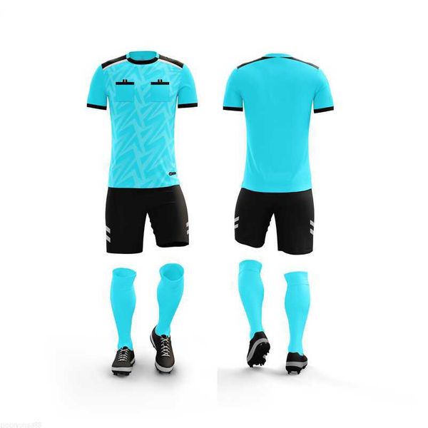 Herren-Trainingsanzüge, professionelle Fußballtrikots, 2023 Herren-Schiedsrichteruniformen, kurze Taschen-Fußball-Trainingsanzüge, Thailand-Schiedsrichter-Richter-Sportbekleidung, bedruckt