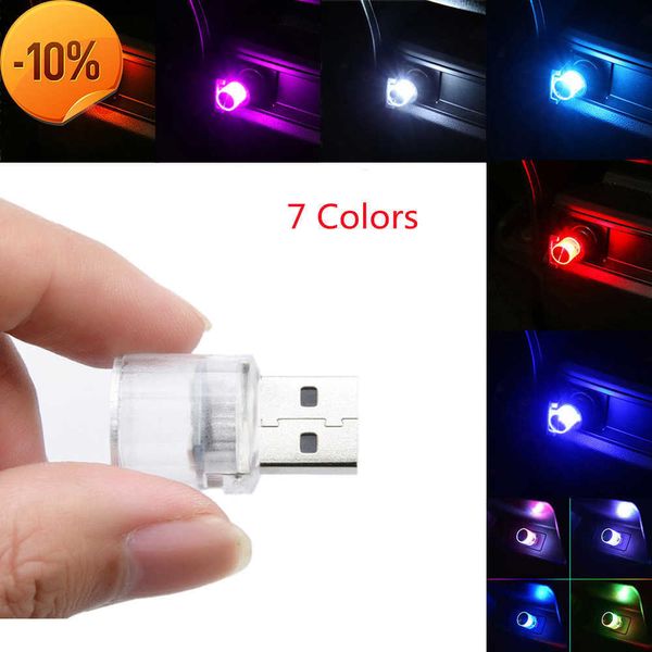 New Car Mini USB LED Atmosphere Lights Lampada decorativa per modellazione ambientale per feste Automotive PortablePlug Play Auto Interior Led