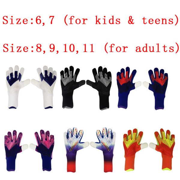 Balls Latex Football Gloves Gloves утолщен профессиональную защиту взрослые подростки -вратарь 230615