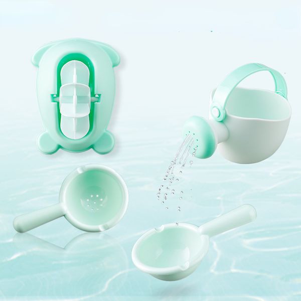 Giocattoli da bagno Baby Summer Shower Toys Giocattoli d'acqua per bambini Attrezzatura da 4 pezzi Pala Set di attrezzi per lo scavo di sabbia Accessori per giocattoli da spiaggia per bambini 230615