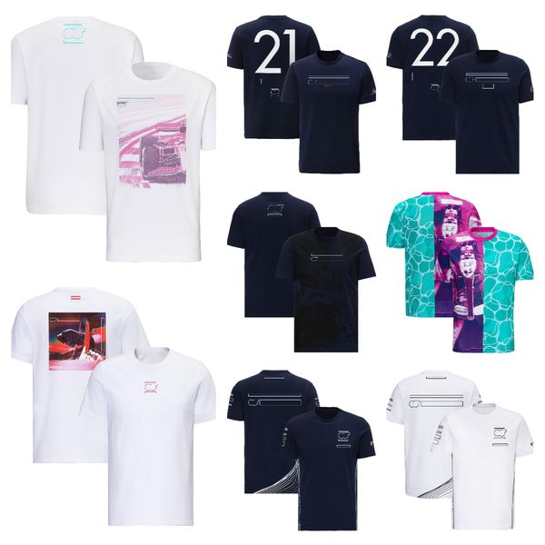 Camisetas masculinas 2023 F1 Formula 1 Oficial com as mesmas novas roupas de equipe que vendem homens para homens e mulheres que acendem camisetas de secagem rápida personalizadas no verão com LES Short
