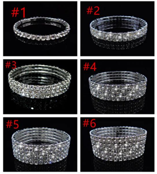 fila Tênis Pulseira de cristal Jóias para noivas Pulseira de strass Pulseiras elásticas Cystl Pulseira de casamento de noiva com strass DHL