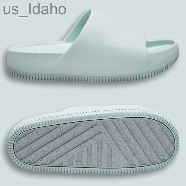 Slippers Calm Slide Designer Slippers Мужчины Женщины дизайнеры Slides Glack Sail Geode Teal Jade Ice Sesame Женские дизайнерские сандалии J230616