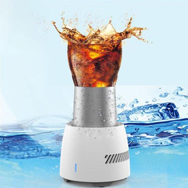 Secchielli per il ghiaccio e refrigeratori Bevanda Fast Cooler Cup Bottiglia di birra elettrica Lattina Acqua Soda Bevande Tazza di raffreddamento Mini Dispositivo di raffreddamento elettronico per refrigerazione 230616