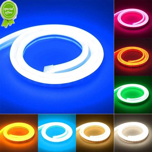 Nova DC 12V Neon LED Strip Light Flexível LED Tubo de Silicone Lâmpada Dance Party Decor Lights Iluminação Impermeável DIY Decoração de Férias