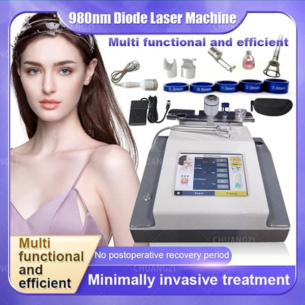 New Hot 2023 30W 4-in-1 980nm Fraxel Laser Spider Vein Removal Tool Machine Rimozione dei vasi sanguigni Rimozione delle unghie grigie Rimozione dei funghi della pelle 980nm Cura del viso