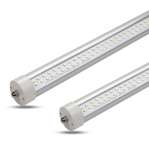 T8-LED-Röhren, Doppel-LEDs, 150 cm, 48 W, AC85–265 V, FA8-Leuchten, 100 lm/W, PF0,95, SMD2835, ein einzelner Pin, 2 Pins, G13, R17D, drehbare Leuchtstofflampen, lineare Balkenlampen, Helligkeit