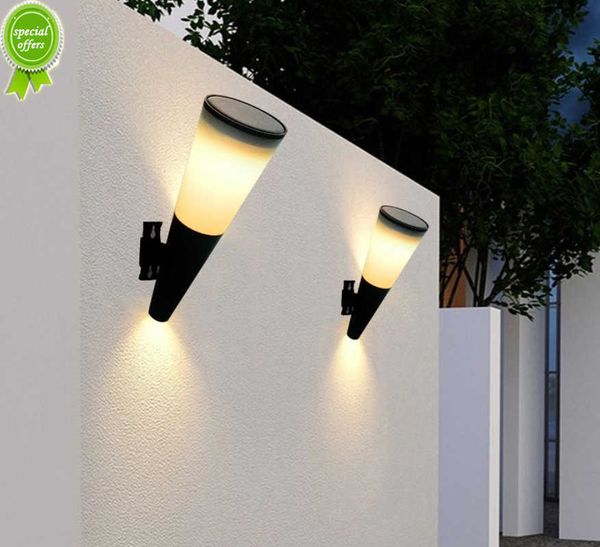 New LED Solar Light Outdoor Impermeabile Applique da parete Corridoio Luci decorative per l'atmosfera per la decorazione del cortile del giardino di casa