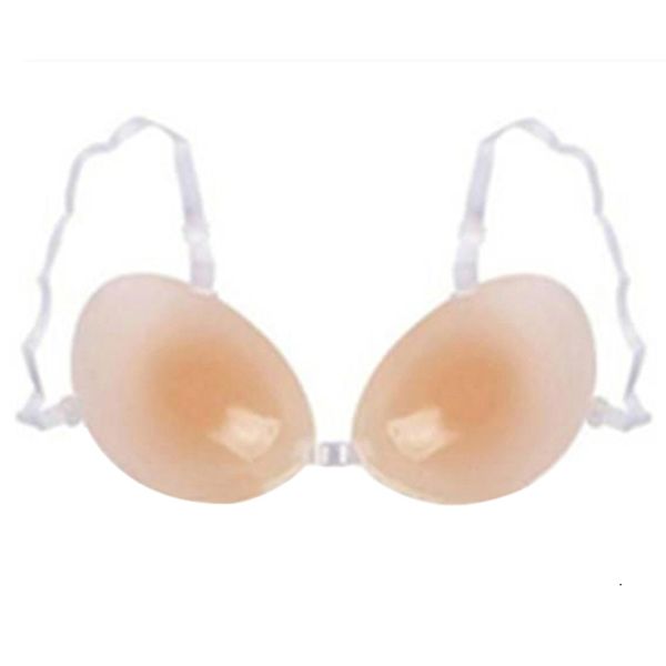 Almofada de seios Arrival Moda feminina Alça invisível Aumentador de seios Autoadesivo Silicone Push Bra Tamanho A B C D Up 230615