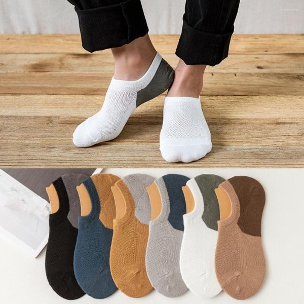 Herrensocken, atmungsaktiv, Baumwolle, für Herren, Boot, hochwertig, für Herren, mehrfarbig, Frühling/Sommer, kurze Knöchel