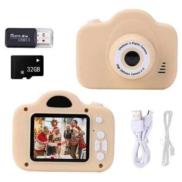 Fotocamera per bambini Fotocamera digitale Fotocamera per bambini Videocamera HD Giocattoli Display a colori da 2,0 pollici Regalo di compleanno per bambini Giocattoli per bambini