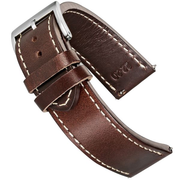 Cinturini per orologi Cinturini in vera pelle Horween di alta qualità Cinturini da polso in pelle di cavallo fatti a mano morbidi avvolgenti marroni 18mm 20mm 22mm 230616