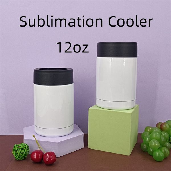 Sublimazione12 oz Cold Storage Tank Cola Can Cooler Ice Storage Can Acciaio inossidabile Vacuum Beer Cooler